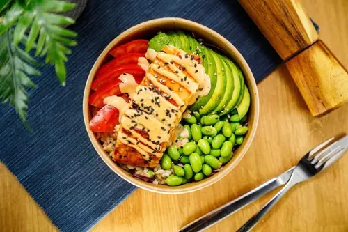 Sriracha Salmon Grain Bowl