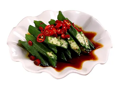 Okra In Spicy Soy Sauce